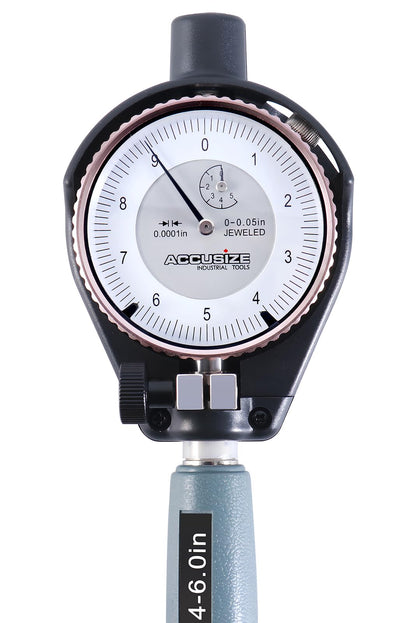 Accusize Industrial Tools Dial Bore Gauge Set, 1.4-6 inch Measuring Range, 0.0001'' Graduation Interval, EE20-2416