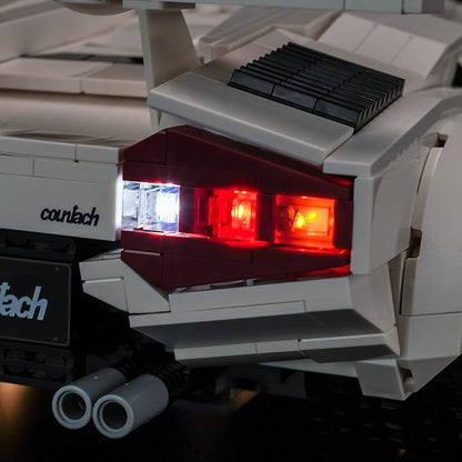 Upgraded Led Light Kit for Lego Lamborghini Countach 5000 Quattrovalvole Building Set RC Version Compatible with Lego 10337 (Model Not Included)
