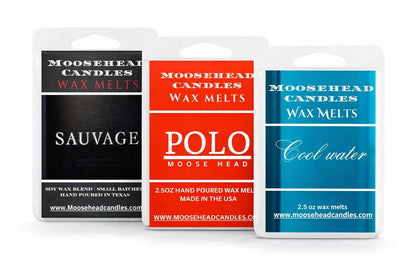 Moosehead Cologne Collection Wax Melts – 3 Pack – Inspired by Sauvage, Polo, & Cool Water Cologne- Poured in Small batches-Handmade in The USA