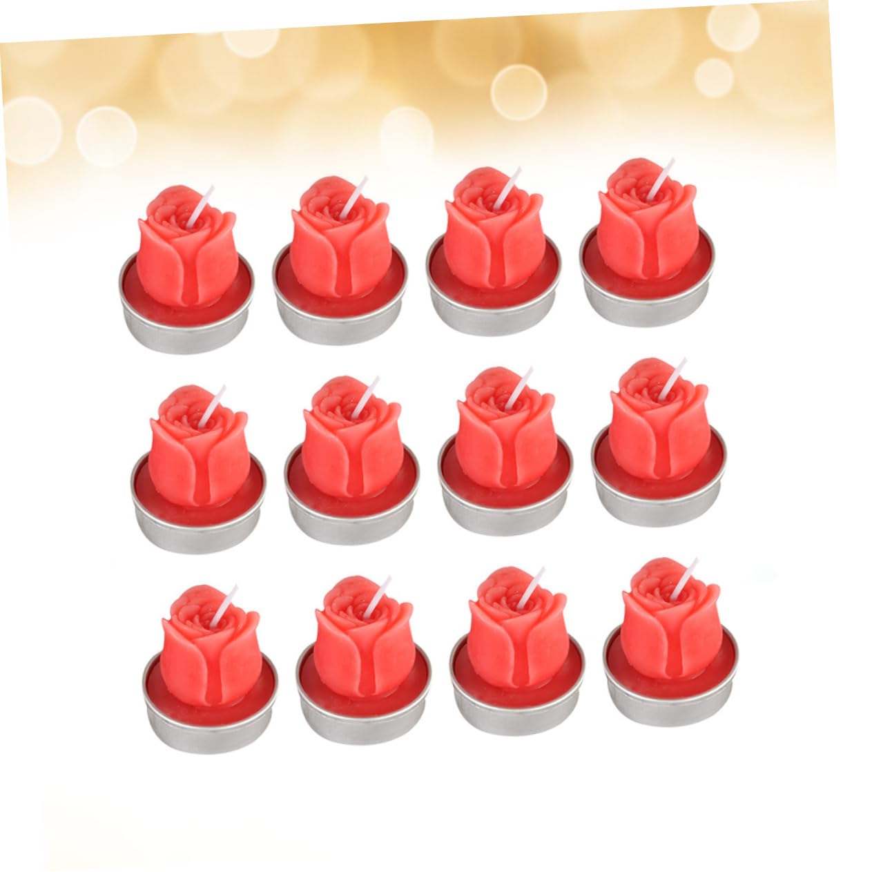Ciieeo 12 Pack Tea Light Candles Holders Romantic Shape for Marriage Proposal Smokeless Long Burning for Wedding Party Christmas Event Dec