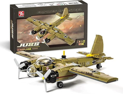 DAHONPA JU88 Bomber Plane Junker Aircraft Building Set [430pcs+] Classic German Fighter Models Perfect for Holiday Gifts and Military Displays