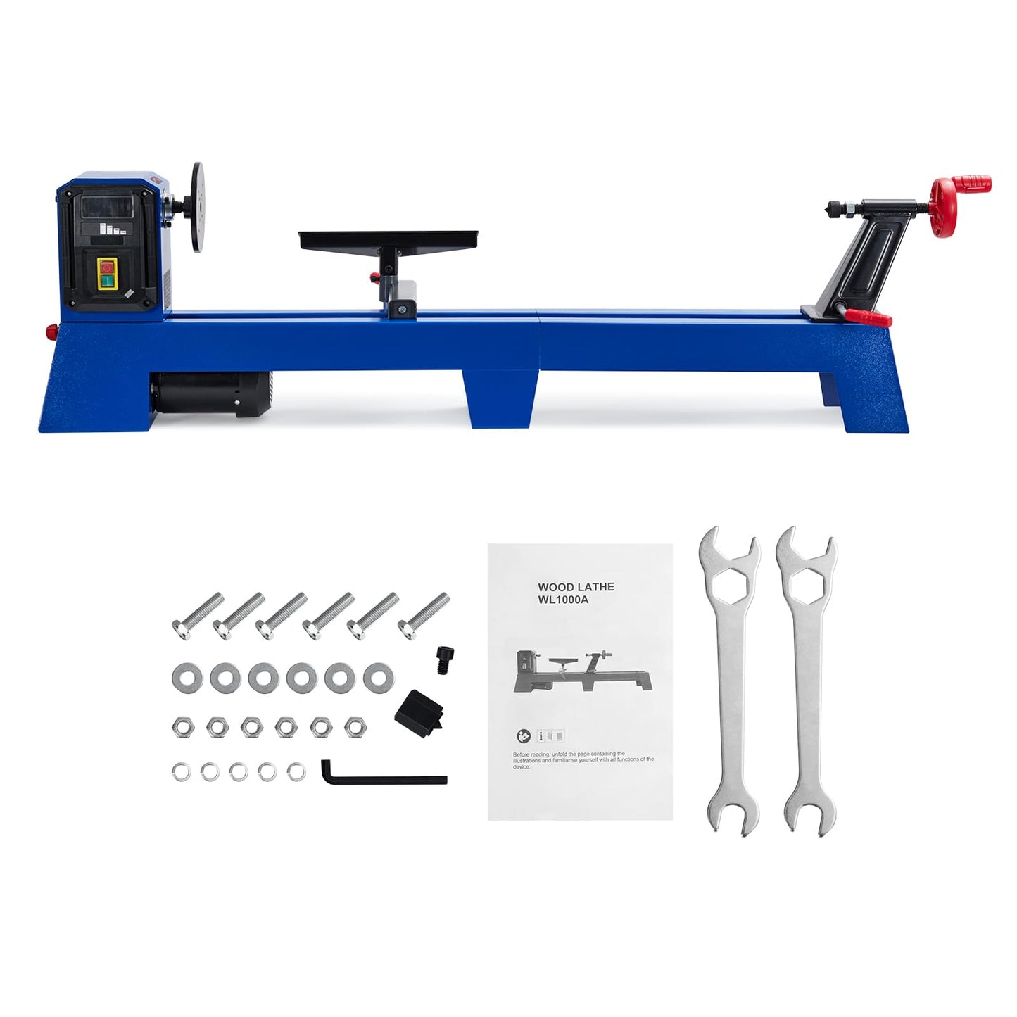 GarveeTech Wood Lathe, 14 in x 40 in, Power Wood Turning Lathe 400W, 4 Speed 1040/1480/2130/2980RPM, Benchtop Wood Lathe for High Speed Sanding and Polishing of Finished Work