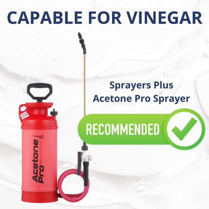 Sprayers Plus Acetone Pro 2 Gallon Acetone Sprayer, Hand Pump Chemical Sprayer with Pressure Relief Valve for Acetone Vinegar Acetone Dyes