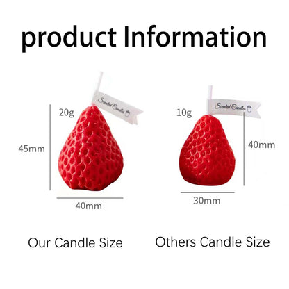 Strawberry Candle Gifts for Women 9pcs,Strawberry Decorative Soy Aromatherapy Candles for Home Scented Decoration, Cute Candle Set for Birthday Gifts Christmas Gift for Christian Friends