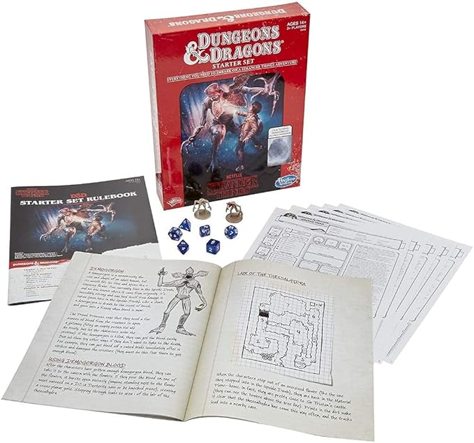 Hasbro Gaming Stranger Things Dungeons &amp Dragons Roleplaying Game Starter Set 14 Years+