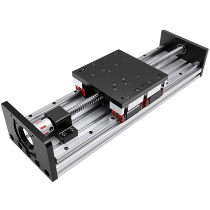 Electric Linear Stage Heavy Duty Load 550 lb 250KG Ballscrew 2005 Double Rail Guide Four Slide 8 Inch 200mm Stroke Slide Stage Compatible Nema23 57mm NEMA34 86mm Stepper Motor for CNC Router