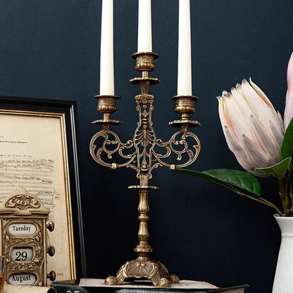 3-Candle Candlesticks Holder, Candle Holder for Wedding Table Centerpieces Metal Candle Stick Holders Fireplace Mantle Decor