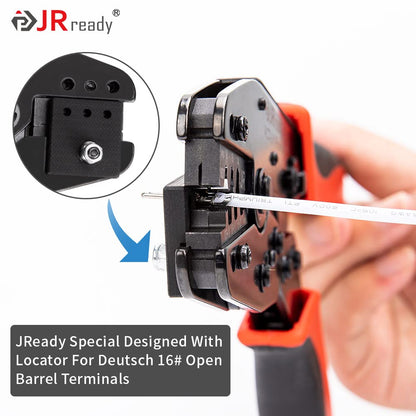 JRready ST6316 DT Deutsch Connector Kit, 2,3,4,6,8,12 Pin Connector, Deutsch Crimp Tool (ACT-LY-16DT), Size 16 Stamped Contacts, Deutsch pin Kit.