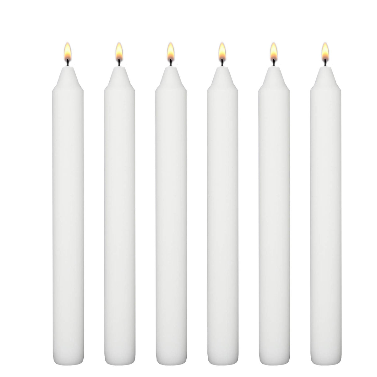 White Dinner Table Candles 7 Inch Tall Dripless Smokeless Unscented for Candlesticks 6 Hour Long Burning Candle Decorate Your Table Wedding and Christmas - Household Candle Stick 20 Pack