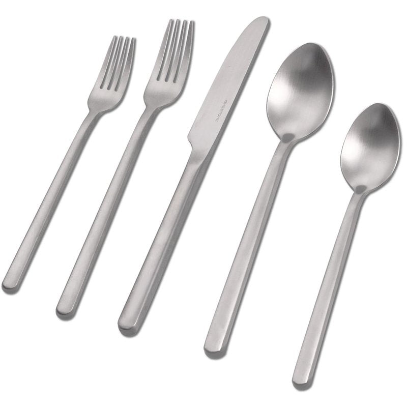 KINGSTONE Silverware Set, 20 Piece Flatware Cutlery Set for 4, 18/10 Stainless Steel Silverware Mirror Polished Dishwasher Safe for Home, Restaurant, Wedding, Party, Matte Silver