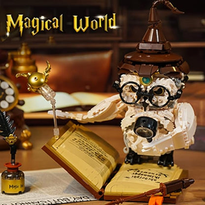 MOC Magic Owl Building Set- Compatible with Lego for Adults Ideas Collection Model Set Creative Gifts for Adults or Boys Girls Ages 8+