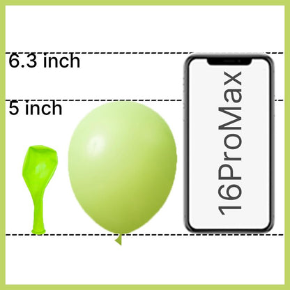PartyWoo Lime Green Balloons 50 pcs 5 Inch Small Mini Neon Yellowish Light Green Latex Balloons for Graduation Halloween Safari Summer Weddings Baby Showers Birthday Party Decorations Green-Y6