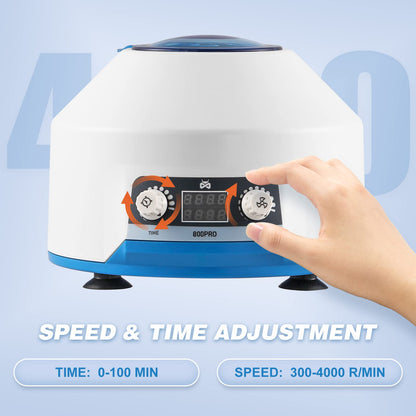 Mxmoonant Lab Centrifuge Machine, 300-4000RPM|15mlx6 Capacity|0-100min Timer Electric Benchtop PRP Centrifuge with Digital Display 110V