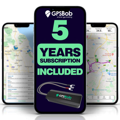 GPSBob 5 Year 4G 12/24v Wired GPS Tracker, All Inclusive, No Monthly Fees, No Subscriptions, One Off Fee, 5 Years Service Included, Car, Van, Truck, Caravan, RV, Plug and Play