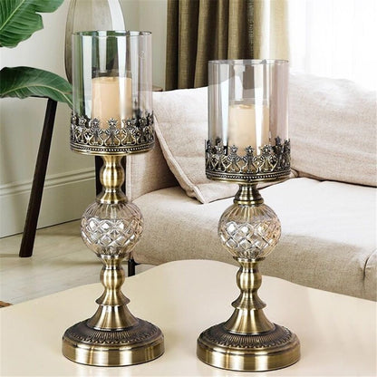 YUHUAWF Candle Holderss Luxury Table Decoration Metal Candle Holder for Home Wedding Event and Party Festival Decorative Candlestick(Small)