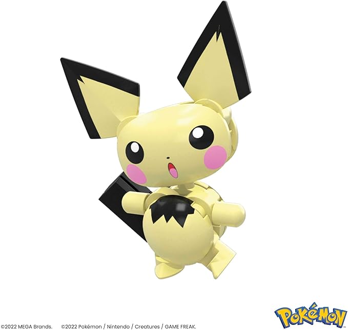 MEGA Pokémon Action Figure Building Toys for Kids Pikachu Evolution Set with 159 Pieces 3 Poseable Characters 8 Year Old Gift Idea