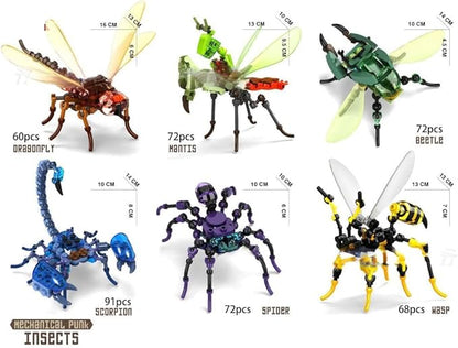 Inspired Insect Collection Building Set Scorpion Spider Beetle Butterfly &amp Mantis Display Models Creative STEM Educational Toy &amp Home Décor Gift for Kids Teens &amp Adults