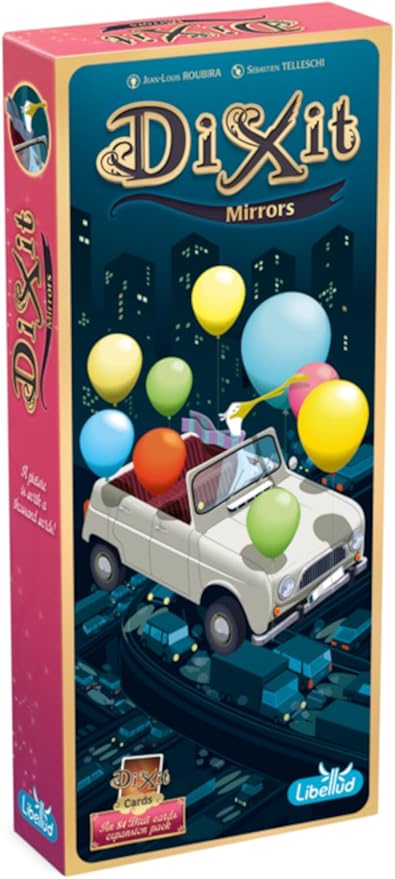 Dixit Mirrors Board Game Expansion - Unveil a Fantastical Reflection of Society! Creative Storytelling Game Family Game for Kids &amp Adults Ages 8+ 3-6 Players 30 Min Playtime Made by Libellud