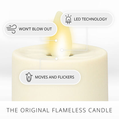Luminara Bundle Set of Flameless Candle Nightlight Dusk to Dawn with Moving Flame LED Tealight (2-Pack)