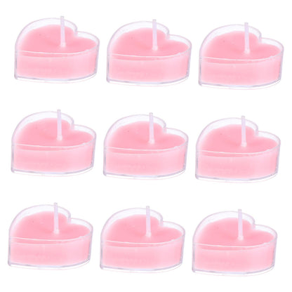 NOLITOY 9pcs Heart-Shaped Aromatherapy Candles for Valentine Day Smokeless Tealight Candles PVC Box Create Romantic Atmosphere for Proposals and Weddings