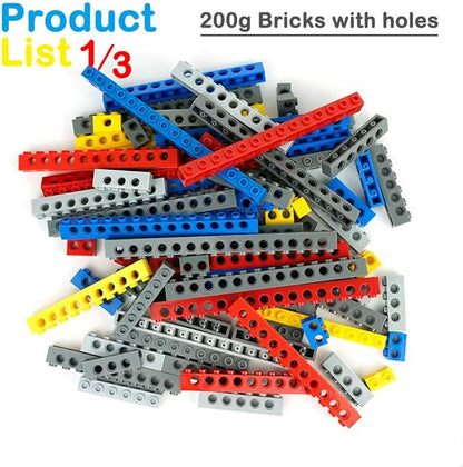 BroTex Technical-Parts-Beams-Gears Bricks Bulk Pins Connectors Compatible with Car-Motors Accessories Building Blocks Sets MOC Buildings Toys for Adults Kids Age 6+ Toys