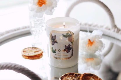 HARLEM CANDLE CO. Home - Luxury Scented Soy Candle, 11 oz - 80-Hour Burn Time | Bergamot, Jasmine, Sandalwood, Mandarin Orange and Green Tea Leaves | Scented Candles for Home