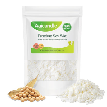 1.5LB Soy Wax for Candle Making – Natural Wax Supplies for DIY Candles, Container & Tealight Craft Use, Easy Melt and Smooth Finish, Strong Scent Lock, Non-Toxic & Beginner-Friendly (660G / 24 OZ)