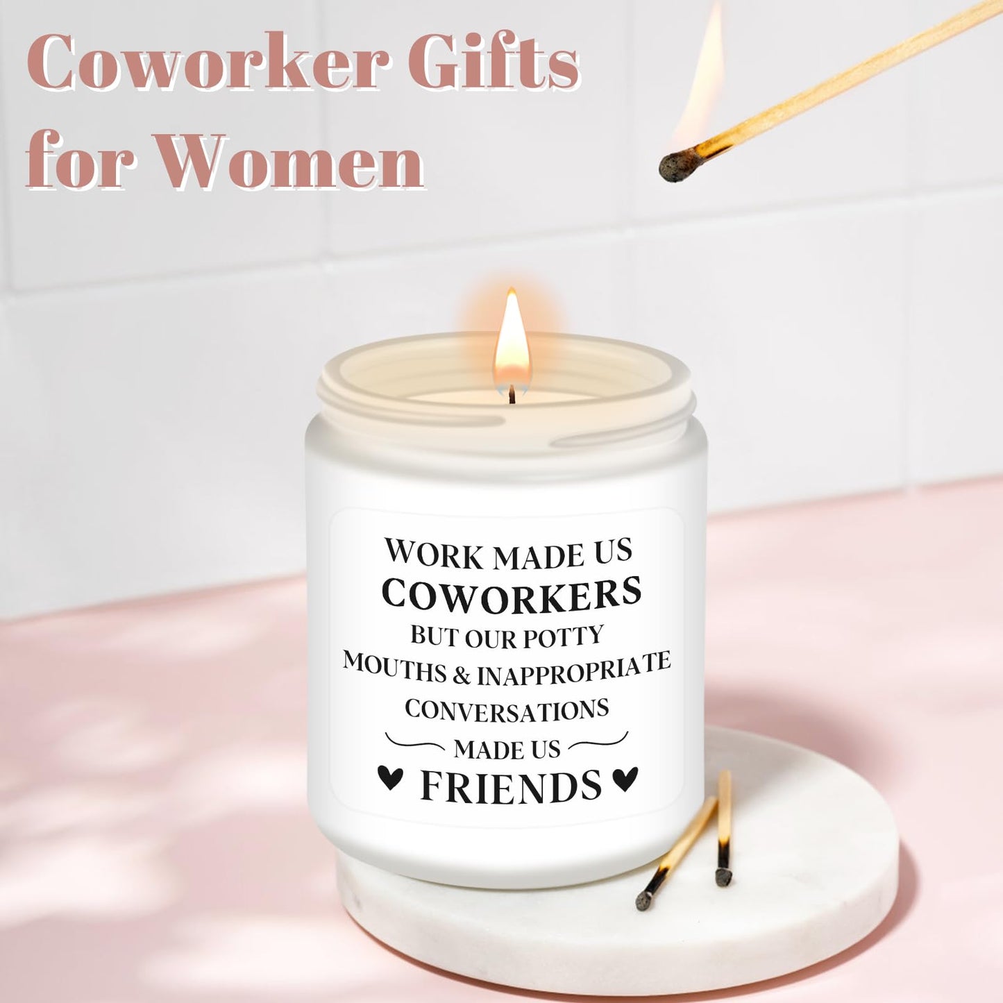 Homsolver Coworker Gifts for Women, Coworker Appreciation Retirement Gifts, Birthday Christmas Gift,Funny Coworke Scented Candles