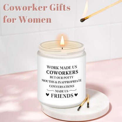 Homsolver Coworker Gifts for Women, Coworker Appreciation Retirement Gifts, Birthday Christmas Gift,Funny Coworke Scented Candles