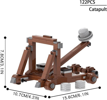 564Pcs Medieval Weapons Building Block Set Castle Defense MOC Bricks Pack Military Siege Equipment Parts Knights Battle Accessories.