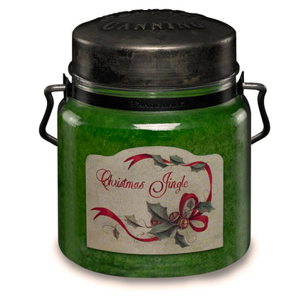 McCall’s Candles | Christmas Jingle | 16 oz Scented Candle | USA-Poured | Vintage Rustic Jar with Carrying Handle | Holiday Cinnamon, Apple & Orange Spice Fragrance