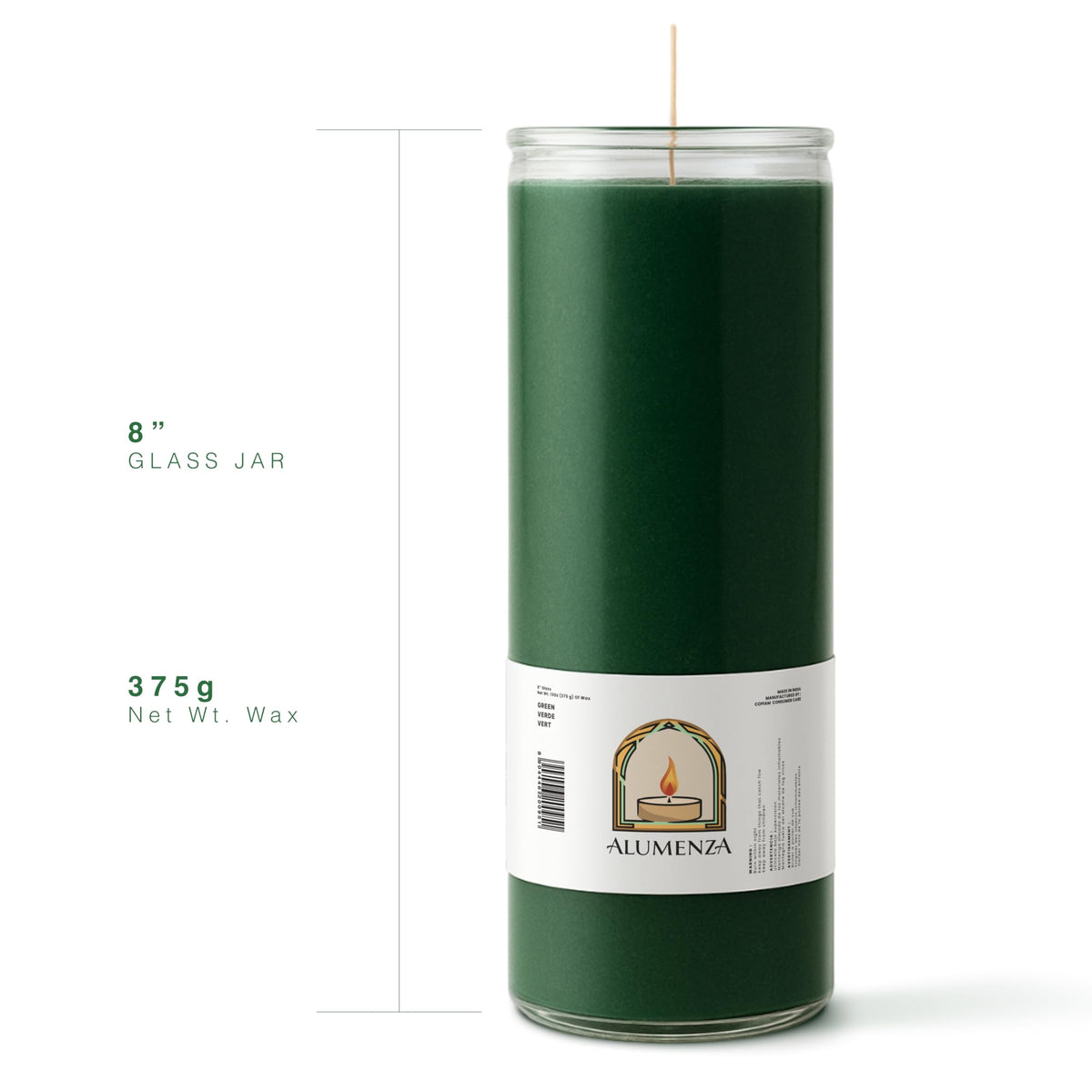 Alumenza 6 Pack San Judas Tadeo Candle in Glass Jar 90 Hours – Paraffin Wax, Clean Burning Unscented | Large & Tall Devotional Prayer Pillar Candles for Home, Memorial, Rituals