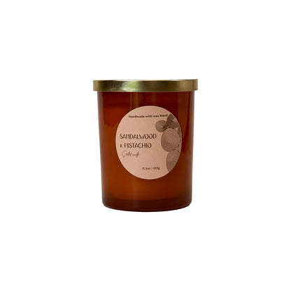 Signature Scented Candle 15.5oz – CW Studio Color Glass Jar — Hand-Poured Soy & Paraffin Wax – Clean Burn, Smokeless, Up to 30 Hours, Home Decor & Gift Giving