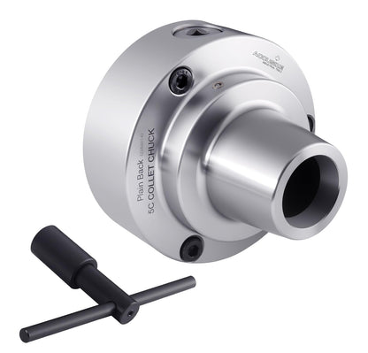 Accusize Industrial Tools 5C 5'' Collet Chuck, Plain Back, for Lathe Machine, 0269-0010