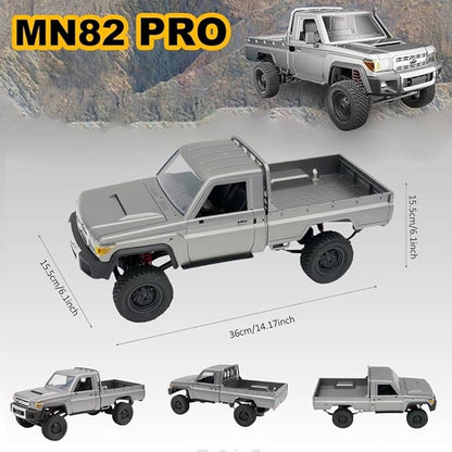 RC Truck 1/12 RC Rock Crawler MN-82 Pro 4x4 Off Road RC Pickup Truck 2.4GHz Full Proportional All Terrain Remote Control Car RTR with LED Lights and 2 Batteries for Adults