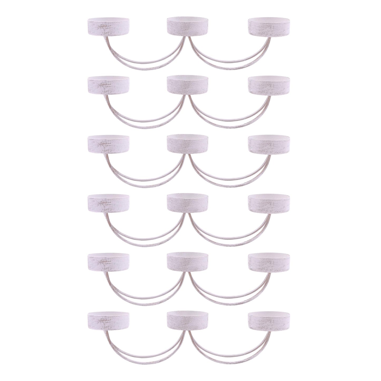 Hosley Bulk Buy Set of 6 Metal Tea Light Candle Holders for Home Decor, Lighting, Wedding, Parties, Gifting, LED Tea Light Gardens