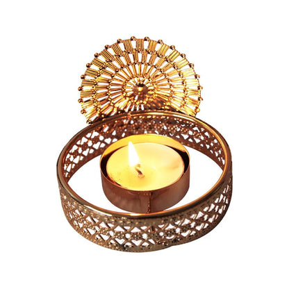 Candlestick Holders Gold Star and Moon Candlestick Electroplating Tea Candle Holder Home Living Room Decoration Candle Holders (Color : 9)
