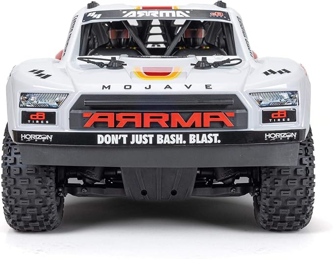 ARRMA Mojave RC Truck 4X4 4S BLX 1/8th Scale Desert Truck RTR (Battery and Charger Not Included) White/Red ARA4404T1