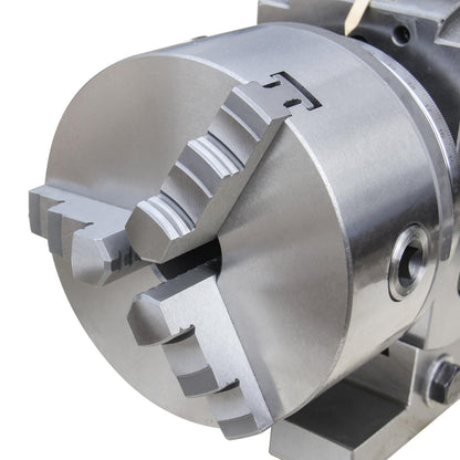 KAKA INDUSTRIAL Dividing Head 5 inch 3-Jaw Chuck, MT2 Tailstock and Dividing Plates | Milling Machine Indexing Attachment for Precision Gear Cutting BS-0