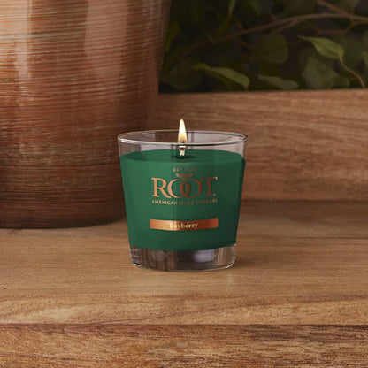 Root Candles Holiday Scented Candles Honeycomb Veriglass Premium Handcrafted Beeswax Blend Candle, Small, Bayberry