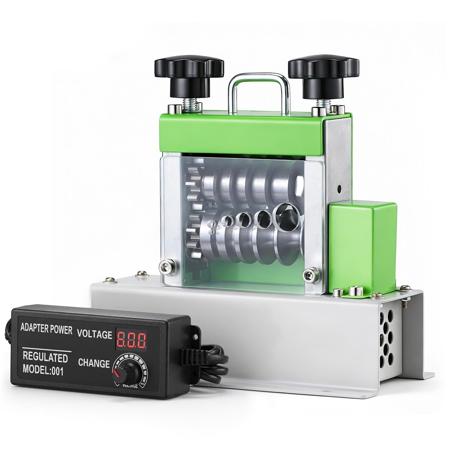 Electric & Manual Wire Stripping Machine, 0.06"-0.67" Cable Stripper with 6 Channels 5 Blades, 35W All-Copper Motor Drill Powered Hand Crank Tool for Scrap Copper Recycling