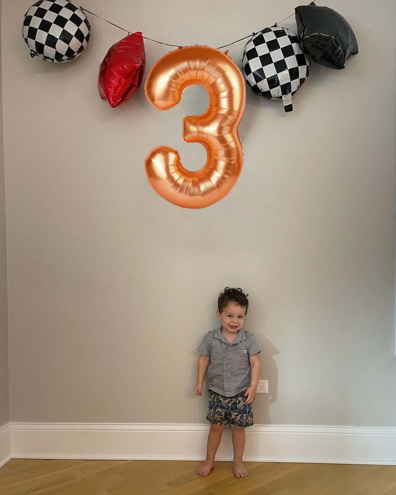 Orange Number 6 Balloon 40 Inch, 6th Birthday Party Decorations for Children, Giant 6 Foil Balloon for Party Supplies
