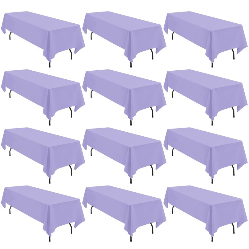 12 Pack Polyester Tablecloth 60 x 126 Inch Royal Blue Tablecloth for 8 Ft Rectangle Tables,Washable Fabric Table Covers Polyester Table Clothes for Wedding Parties Banque