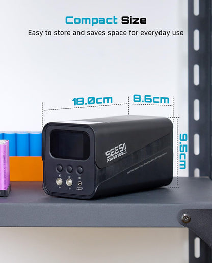 SEESII Capacitive Battery Spot Welder: 10KW(2000A) High Power Output, Includes 6 Copper Welding Pins, Plug-in Spot Welder for Lithium Batteries, Nickel Sheet (Battery Repair)
