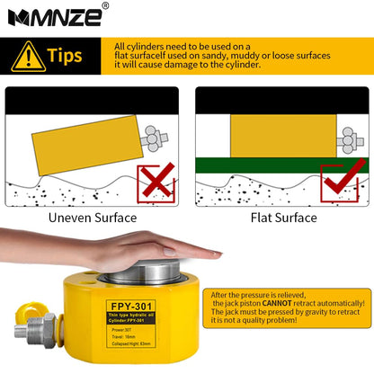 MMNZE 30T 14mm/0.55" Stroke Hydraulic Cylinder Jack Sets Mini Hydraulic Ram Jack Porta Power Kits Retract Automatically Split Hydraulic Single Acting Lifting Cylinders with CP-700 Hydraulic Hand Pump