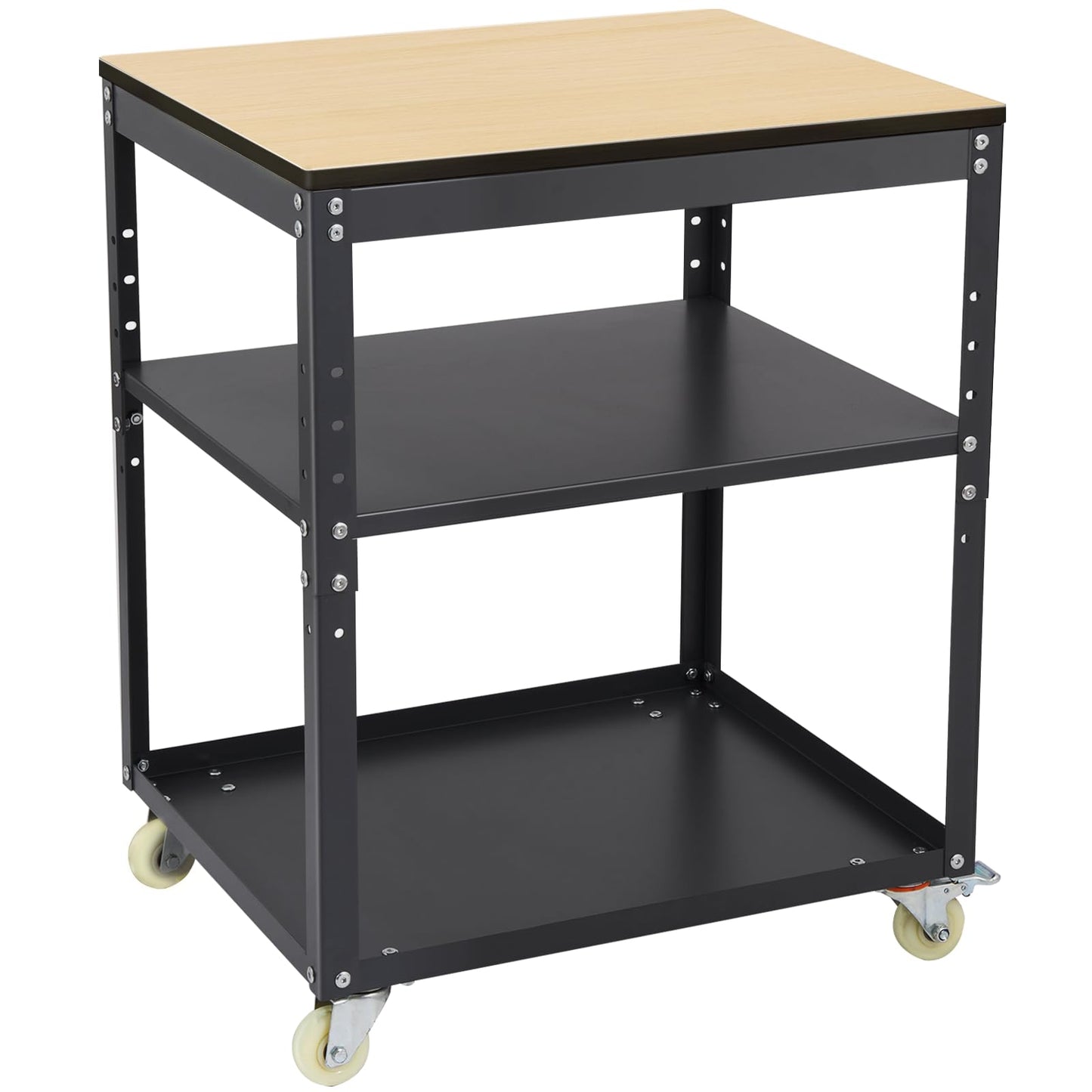 Planer Stand,Rolling Adjustable Planer Table, Heavy Duty Steel Workbench for Miter Saw, Table Saw, and Benchtop Power Tools, 500 lbs Capacity 3-Tier Tool Storage for Workshop & Garage
