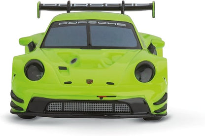 Carrera Hybrid Racing Car Porsche 911 GT3 R Acid Green 1:50 Scale Front and Rear Lights USB-C Rechargeable RC Additional Vehicle