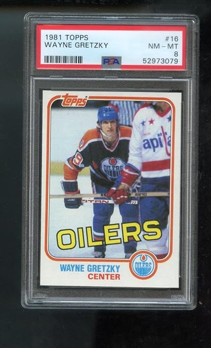 1981-82 Topps #16 Wayne Gretzky PSA 8 Graded Hockey Card NHL 1981 1982 Edmonton Oilers