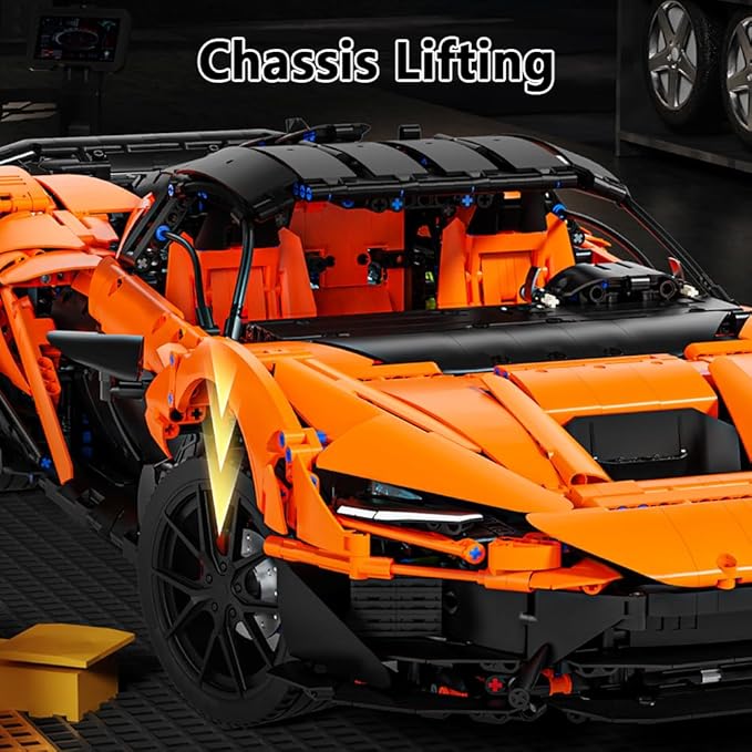 W11 Supercar Building Set 1:6 Large Modular Building Sports Car a Collectible and Display car for Adults(5036 Pieces)
