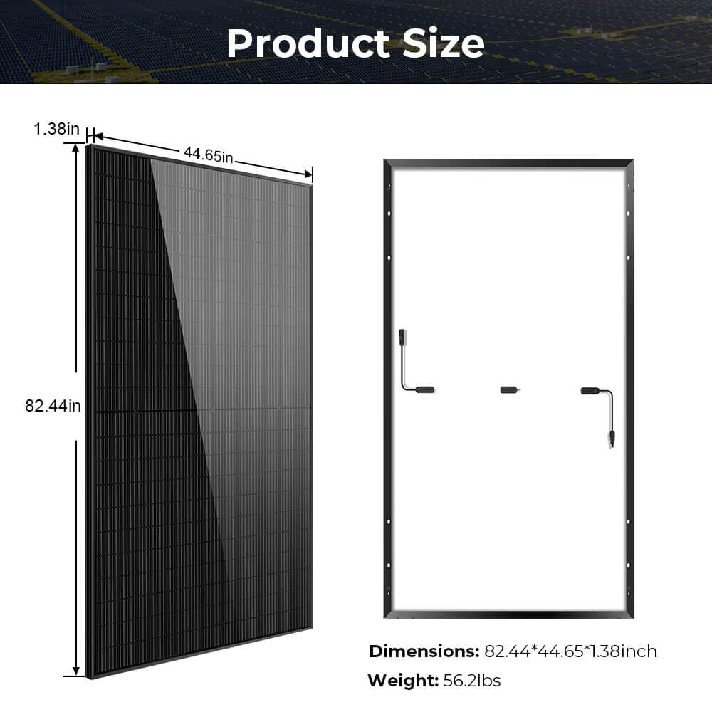 SUNGOLDPOWER 10PCS 500W Solar Panels Monocrystalline UL 61730, Grade A Solar Cell, Waterproof IP68, High Efficiency Solar Panel On/Off Grid Supplies for RV, Tiny house, Marine, Household (Total 5000W)